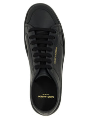 Saint Laurent Black Calfskin Low Top Sneakers - EU 40 | US 7