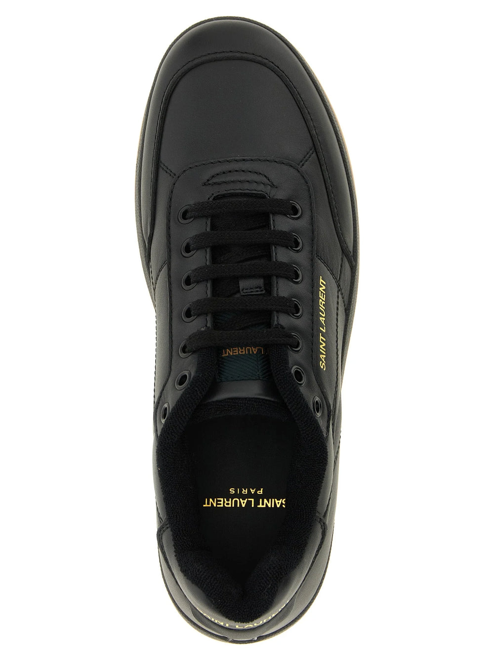 Saint Laurent Black Calfskin Low Top Sneakers - EU44/US11