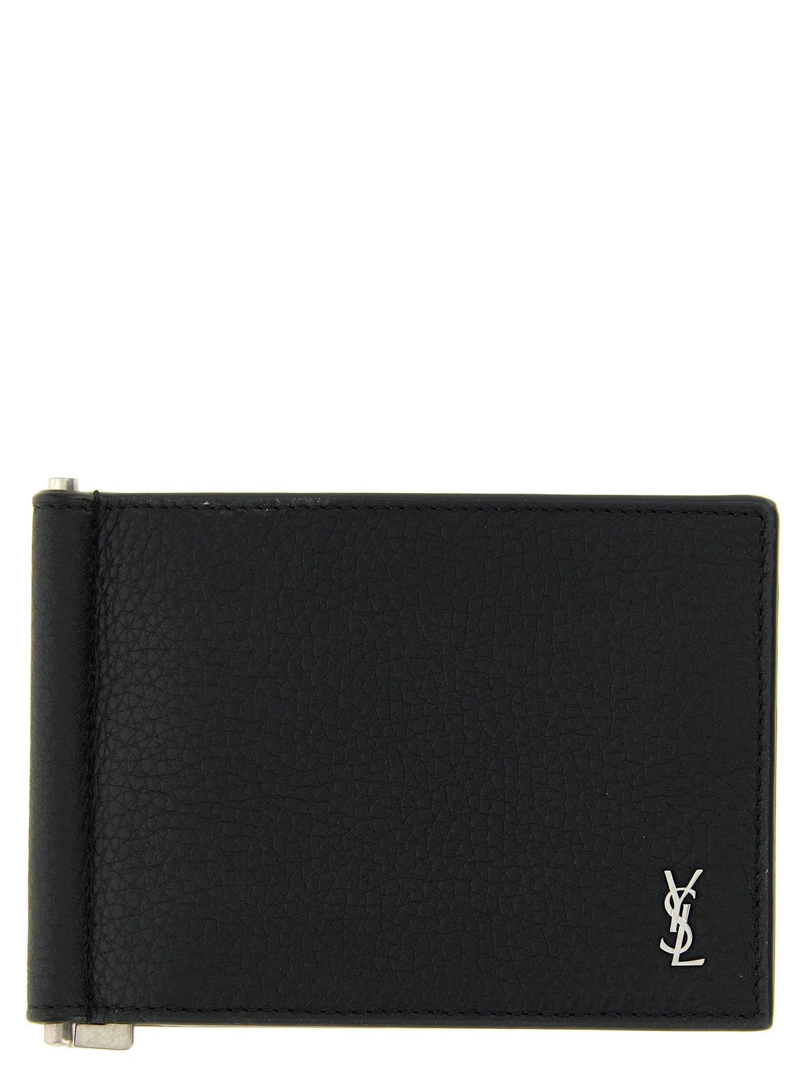 Saint Laurent Black Calfskin Money Clip