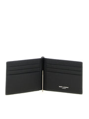 Saint Laurent Black Calfskin Money Clip