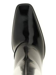 Saint Laurent Black Calfskin Over The Knee