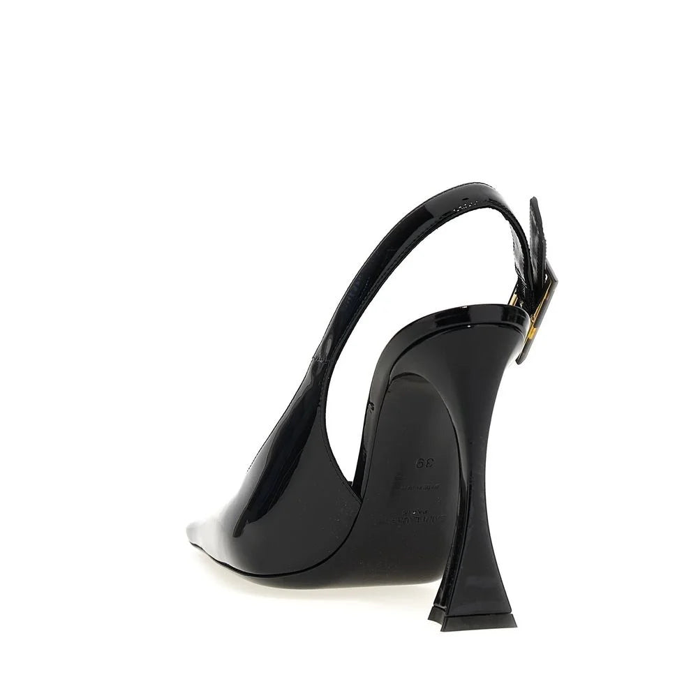 Saint Laurent Black Calfskin Platform Pumps - EU35/US5