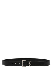 Saint Laurent Black Calfskin Regular Belt