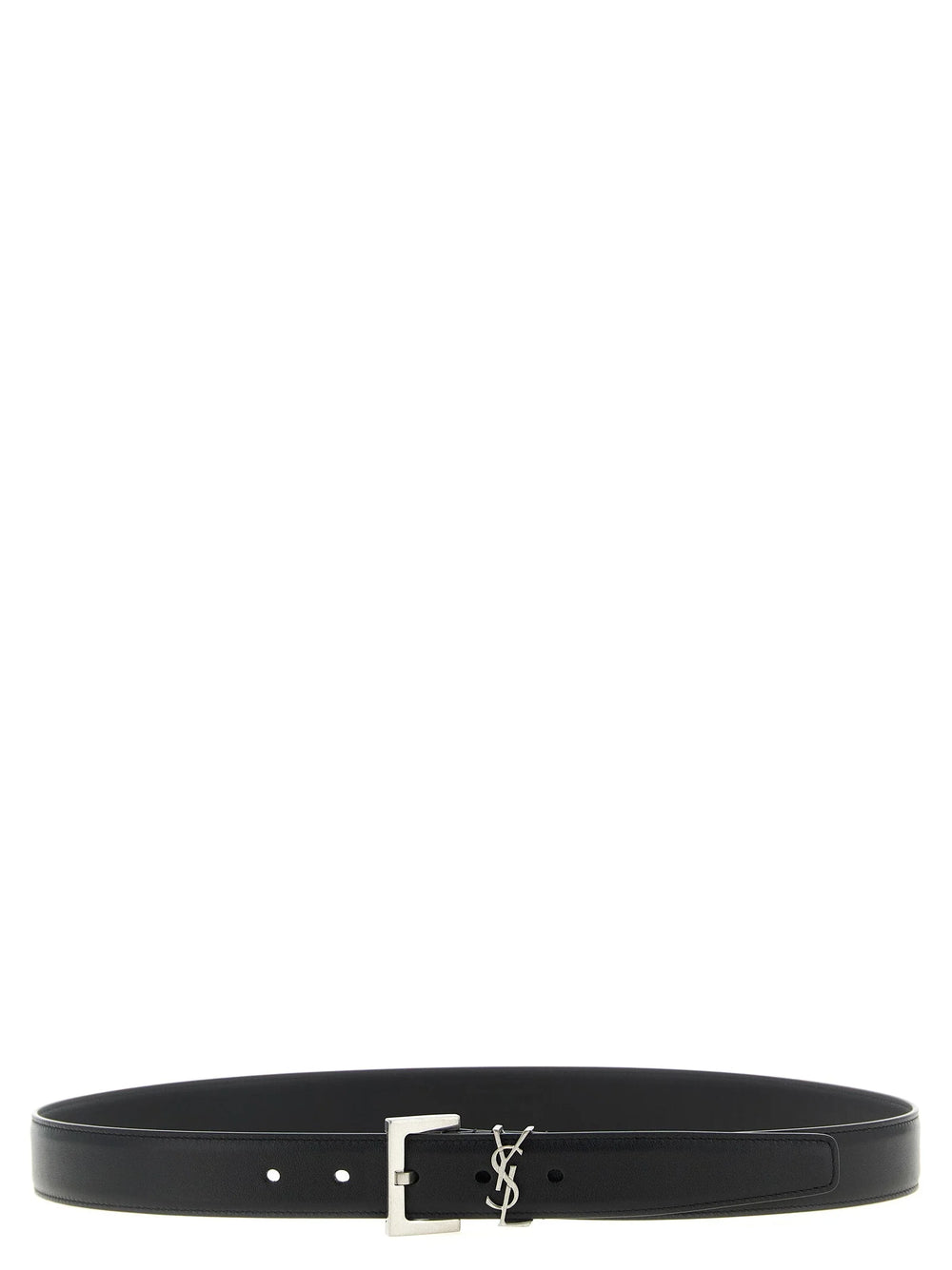 Saint Laurent Black Calfskin Regular Belt