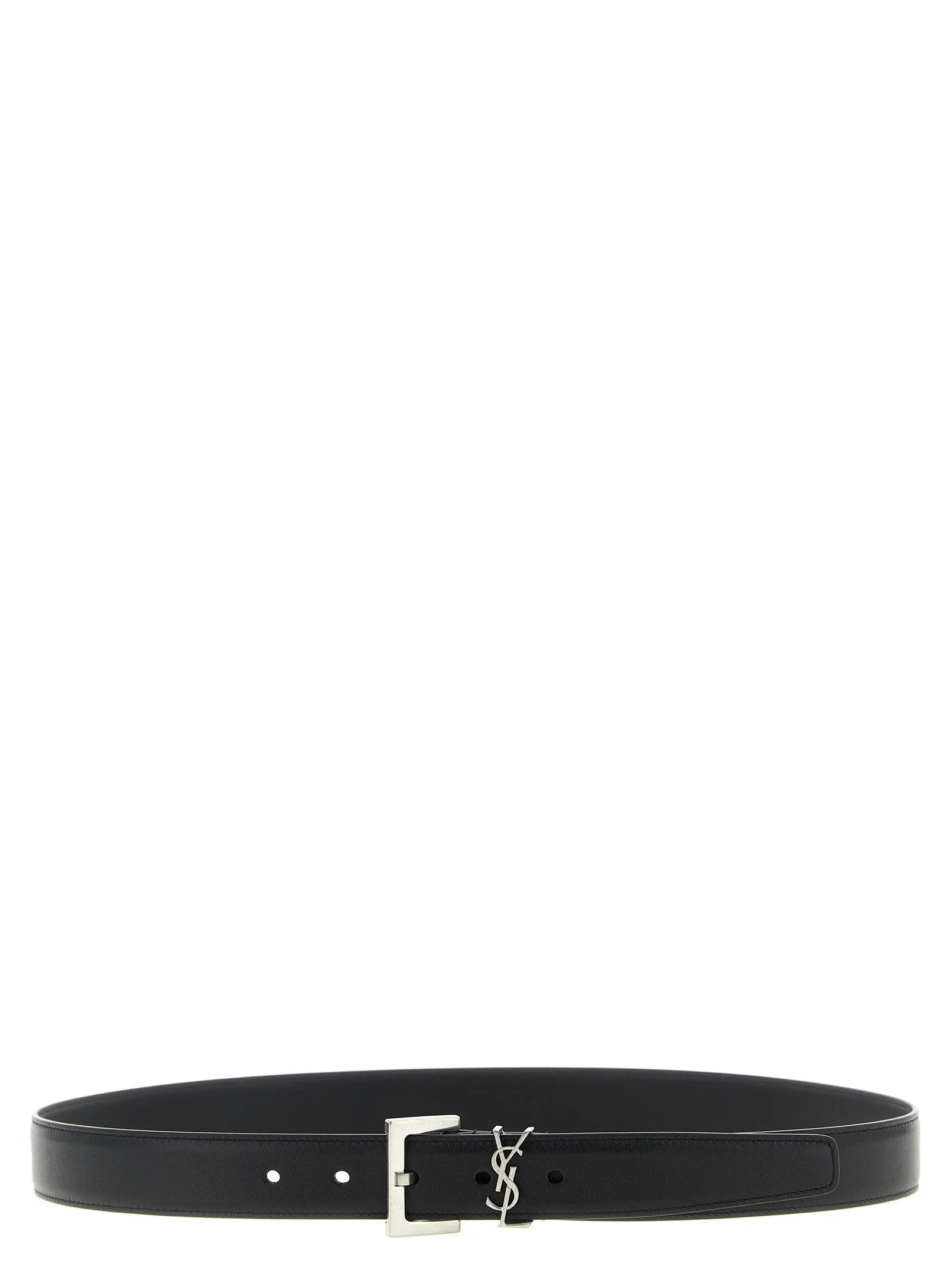 Saint Laurent Black Calfskin Regular Belt - 70 cm / 28 Inches