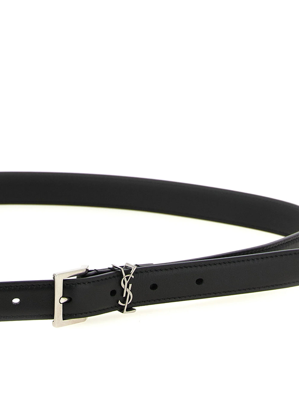 Saint Laurent Black Calfskin Regular Belt