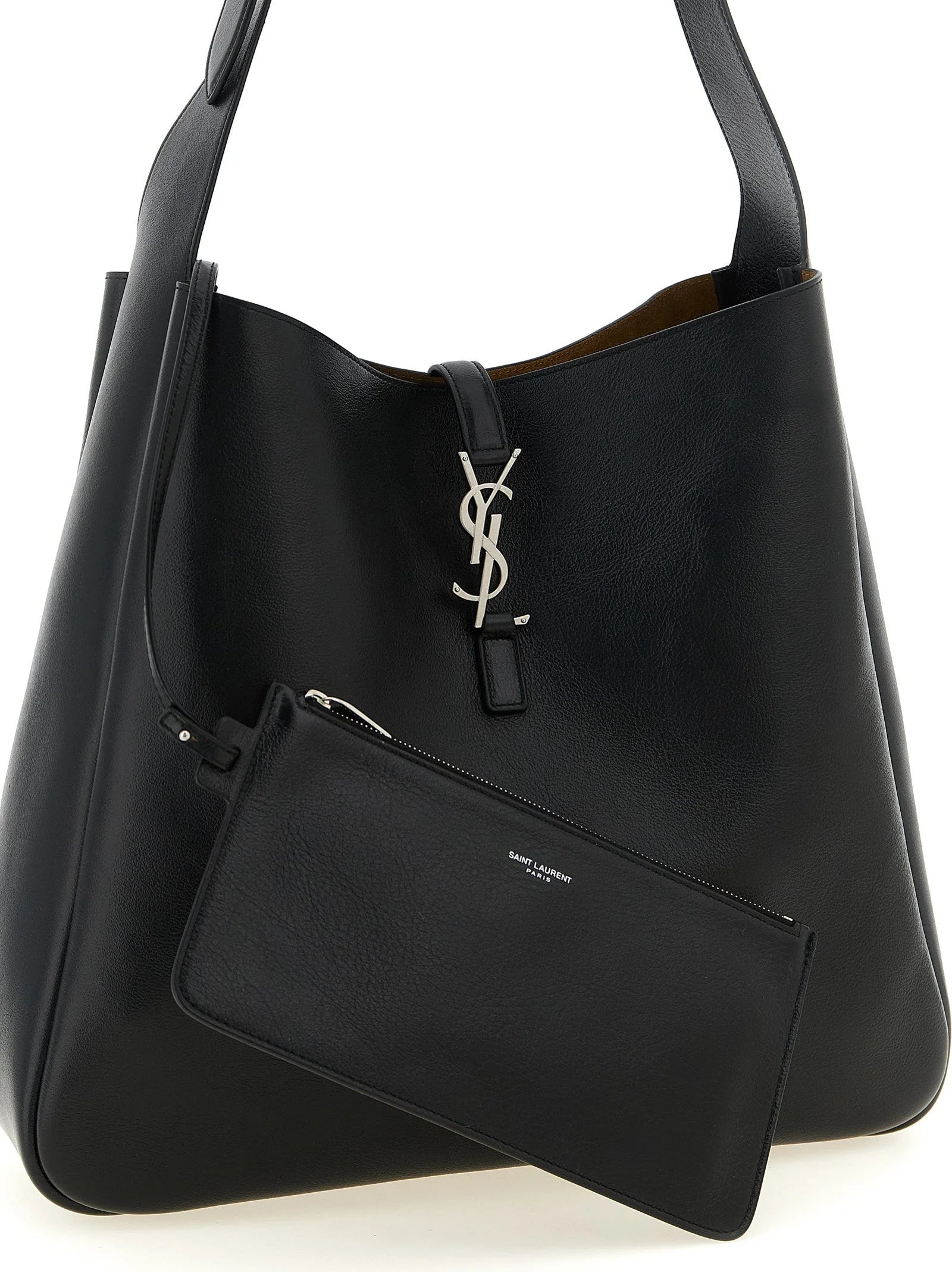 Saint Laurent svart kalveskinn skulderveske