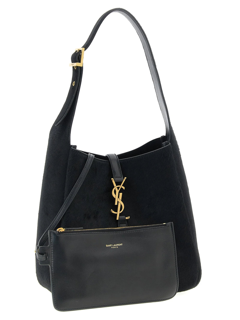 Saint Laurent Black Calfskin Shoulder Bag