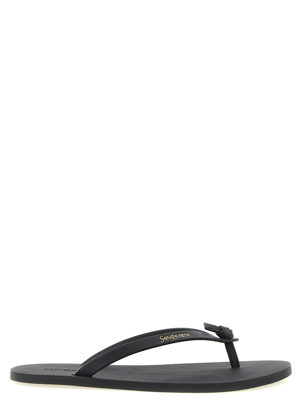 Saint Laurent Black Calfskin Slides - EU36/US6