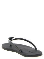 Saint Laurent Black Calfskin Slides - EU36/US6
