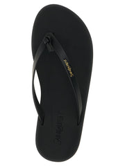Saint Laurent Black Calfskin Slides - EU36/US6