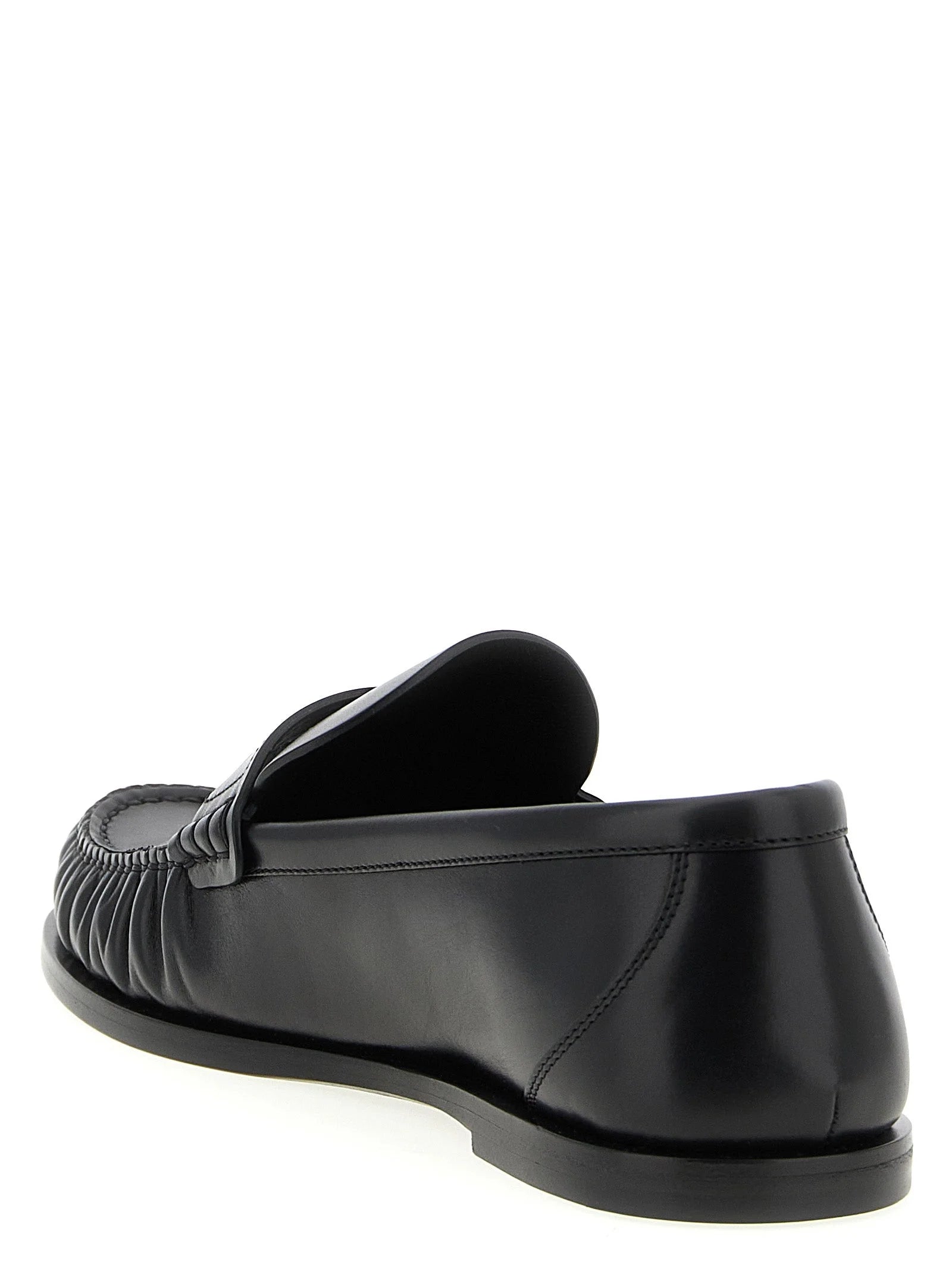 Saint Laurent Black Calfskin Slip-On Loafers - EU 40 | US 7