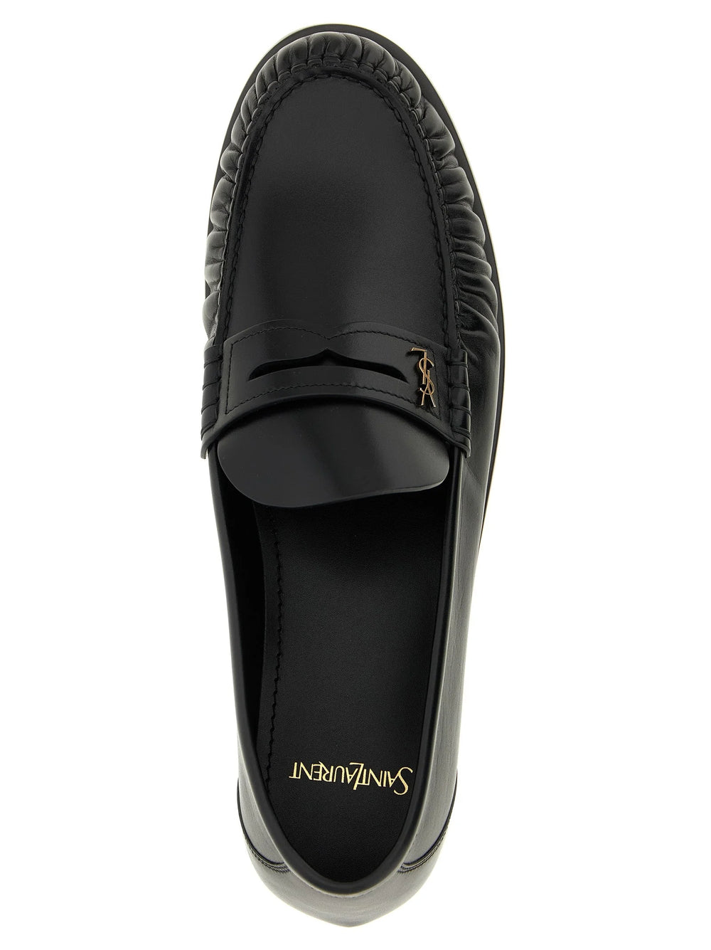 Saint Laurent Black Calfskin Slip-On Loafers - EU 40 | US 7