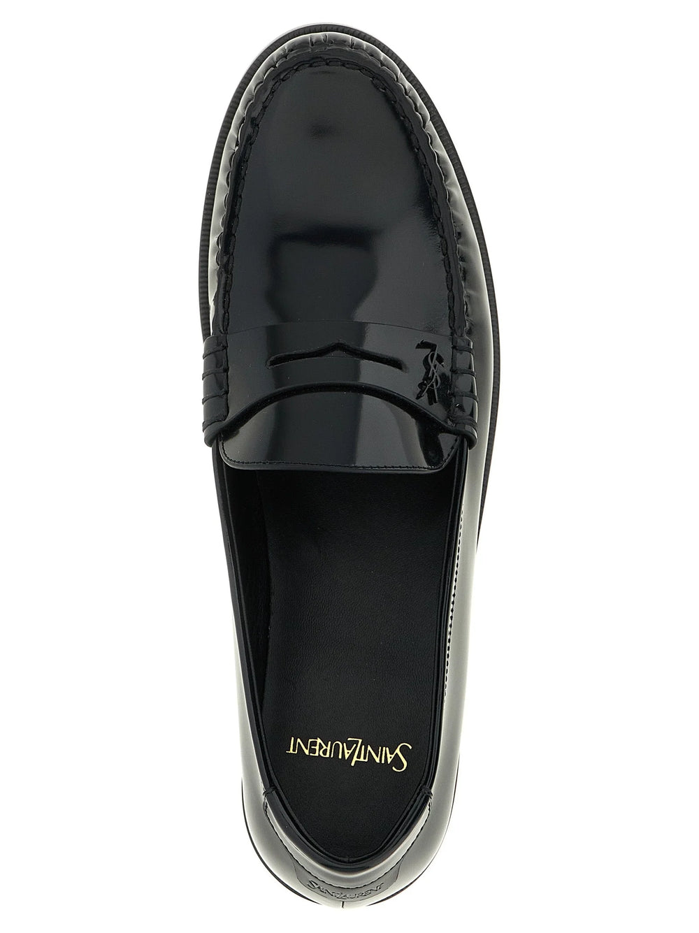 Saint Laurent Black Calfskin Slip-On Loafers - EU 40 | US 7