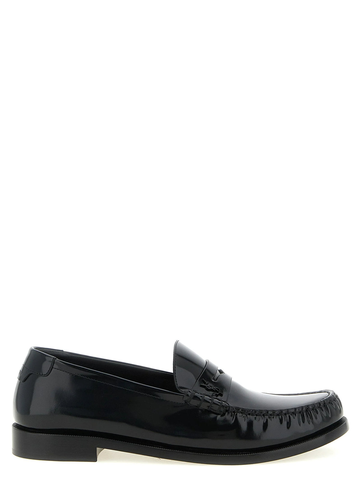Saint Laurent Black Calfskin Slip-On Loafers - EU 40 | US 7