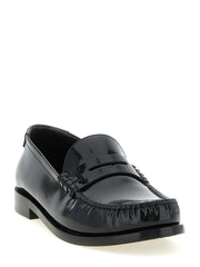 Saint Laurent Black Calfskin Slip-On Loafers - EU 40 | US 7