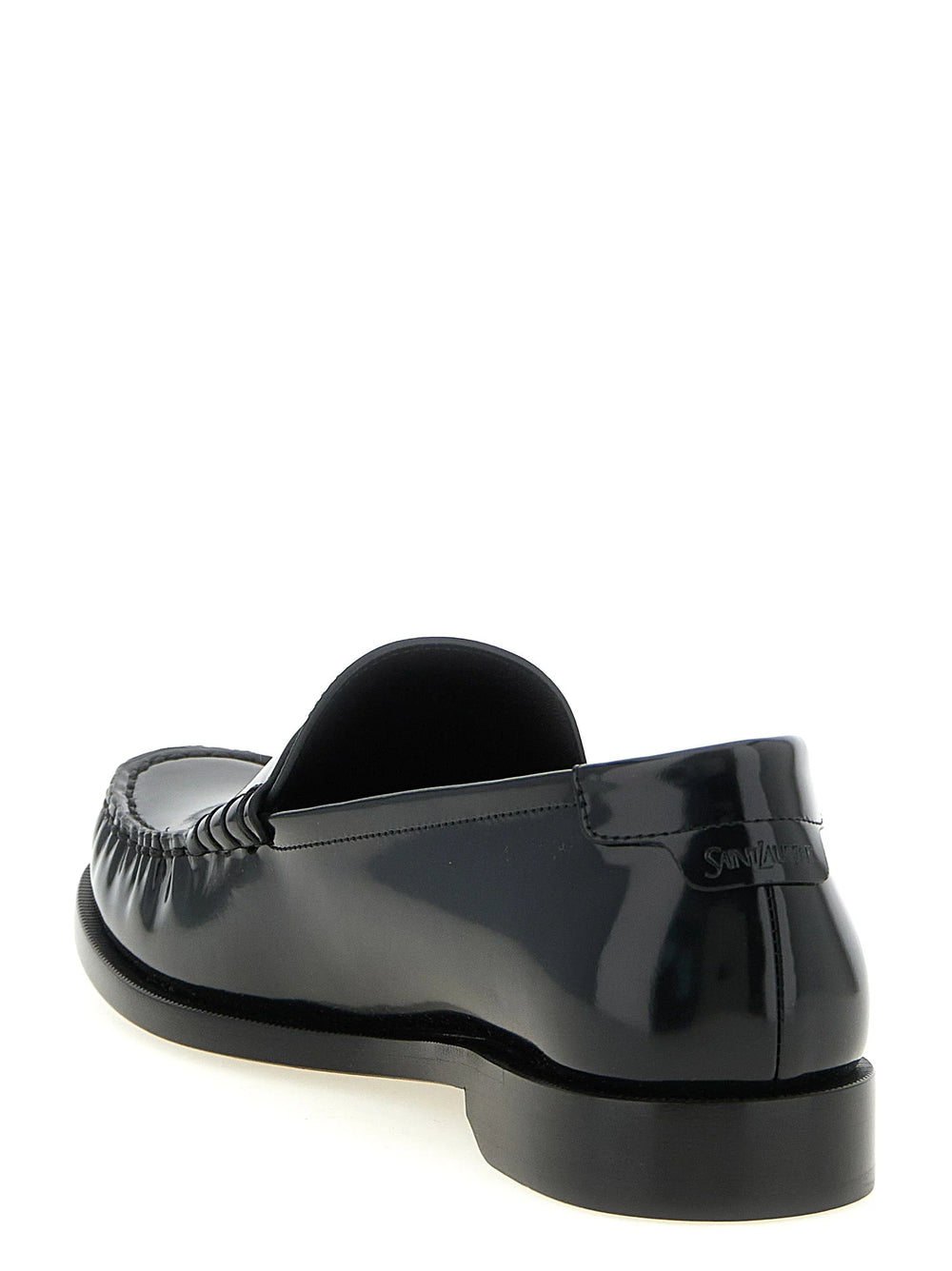 Saint Laurent Black Calfskin Slip-On Loafers - EU 40 | US 7
