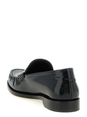 Saint Laurent Black Calfskin Slip-On Loafers - EU 40 | US 7