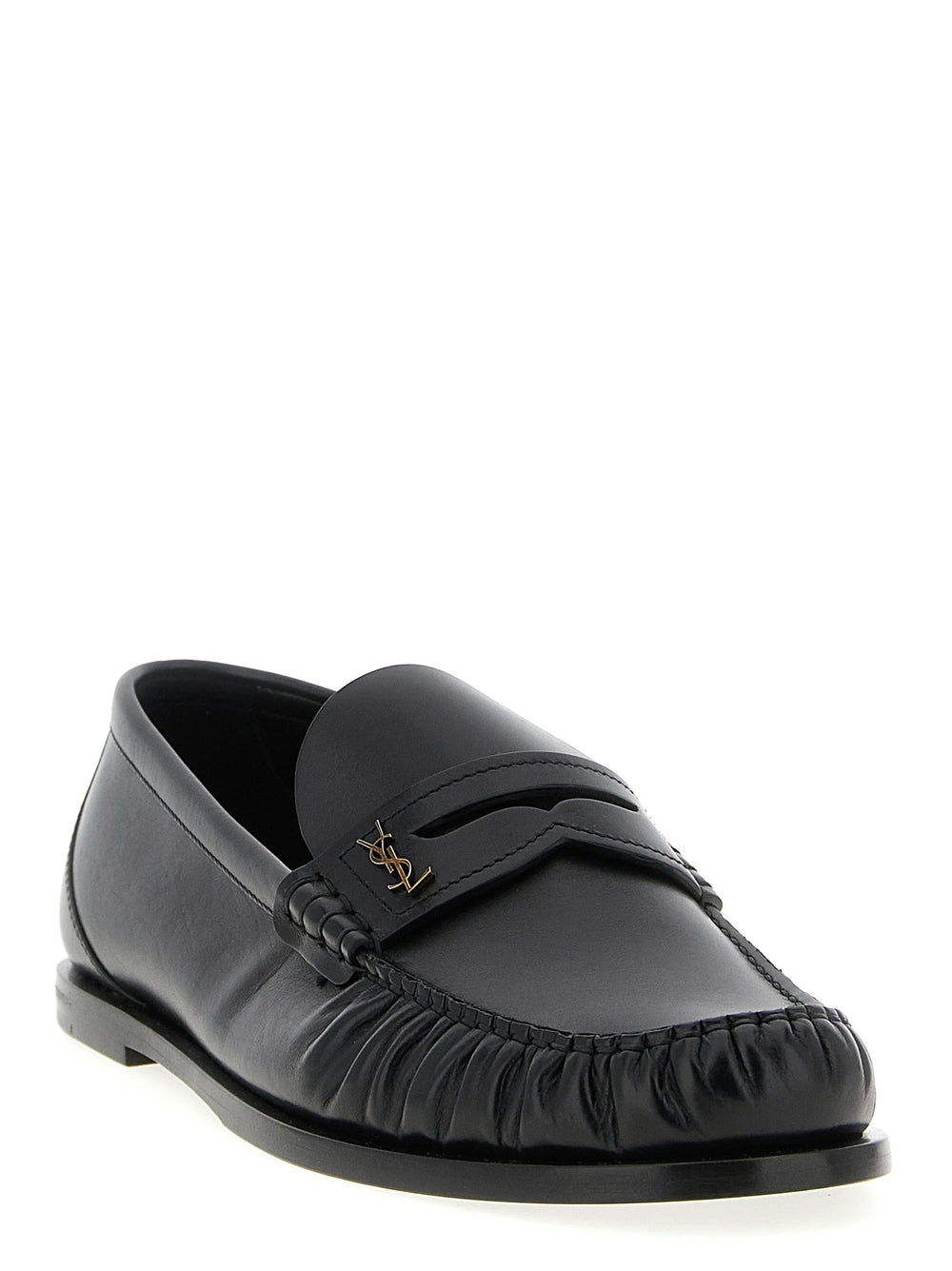 Saint Laurent Black Calfskin Slip-On Loafers - EU 40 | US 7