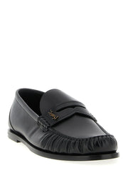 Saint Laurent Black Calfskin Slip-On Loafers - EU 40 | US 7