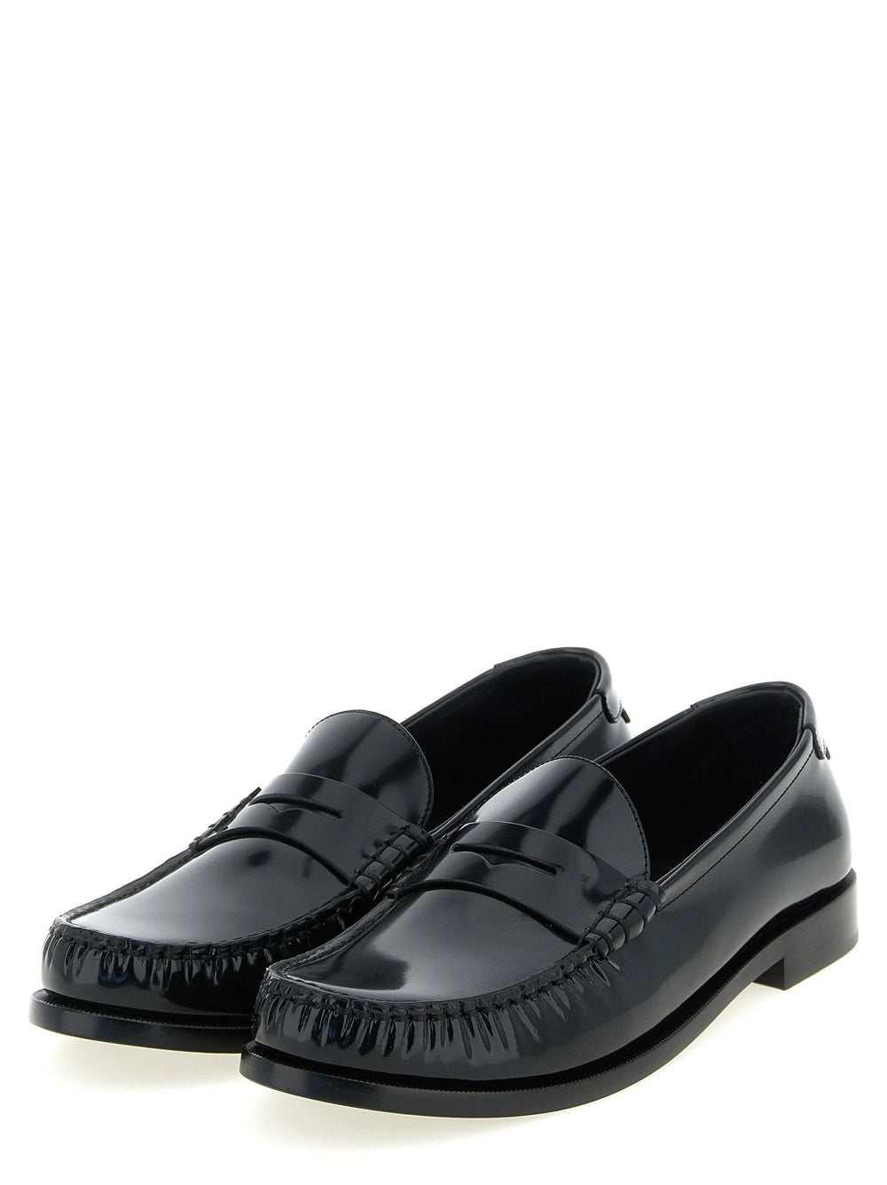 Saint Laurent Black Calfskin Slip-On Loafers - EU 40 | US 7
