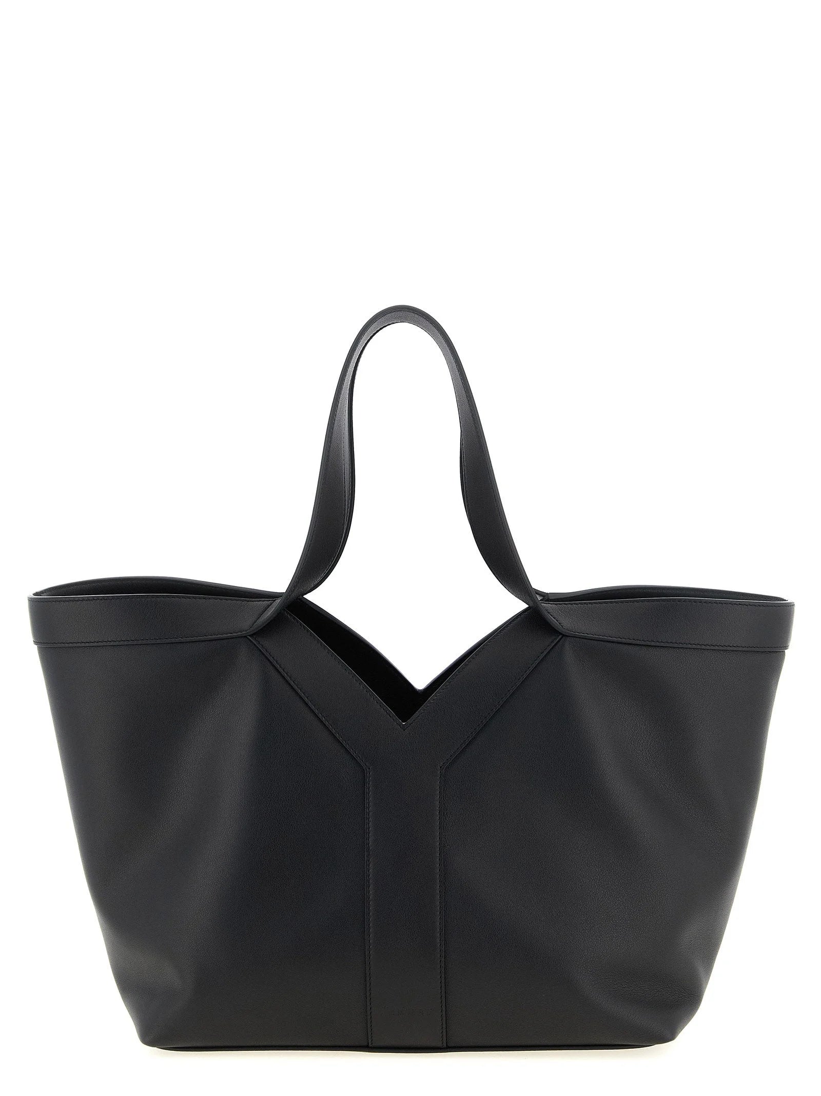 Saint Laurent Black Calfskin Tote Bag