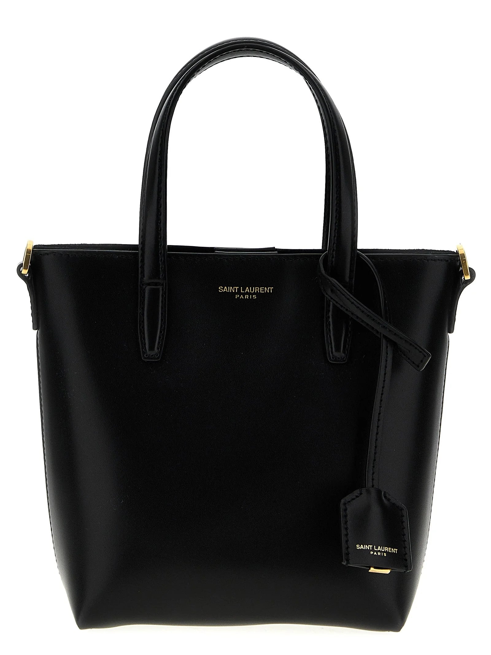 Saint Laurent Black Calfskin Tote Bag
