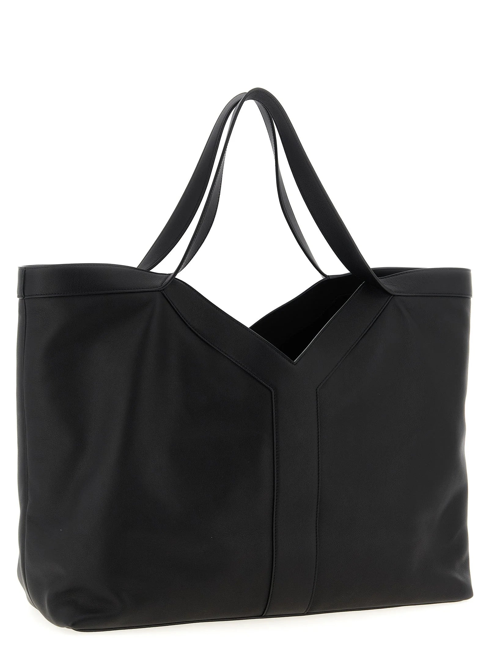 Saint Laurent Black Calfskin Tote Bag