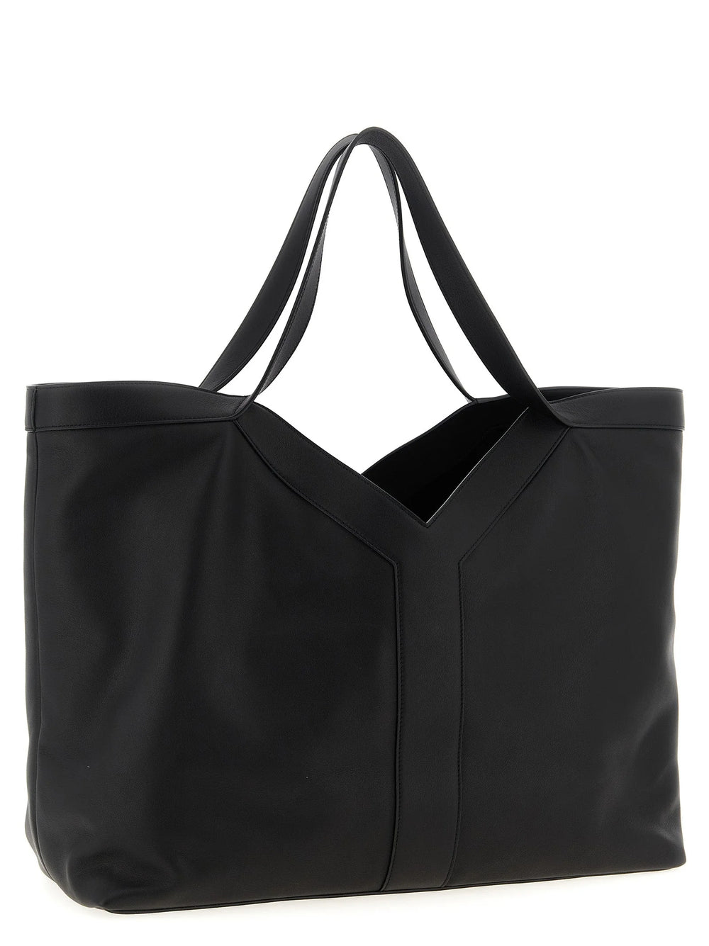 Saint Laurent Black Calfskin Tote Bag