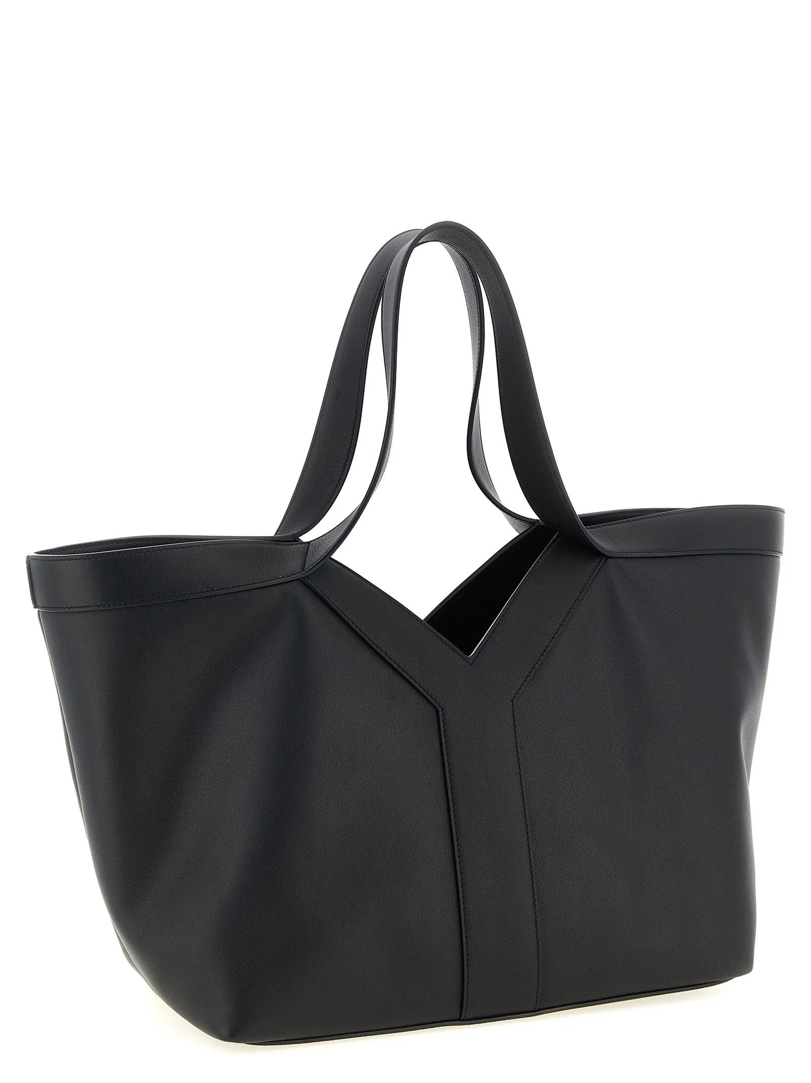Saint Laurent Black Calfskin Tote Bag