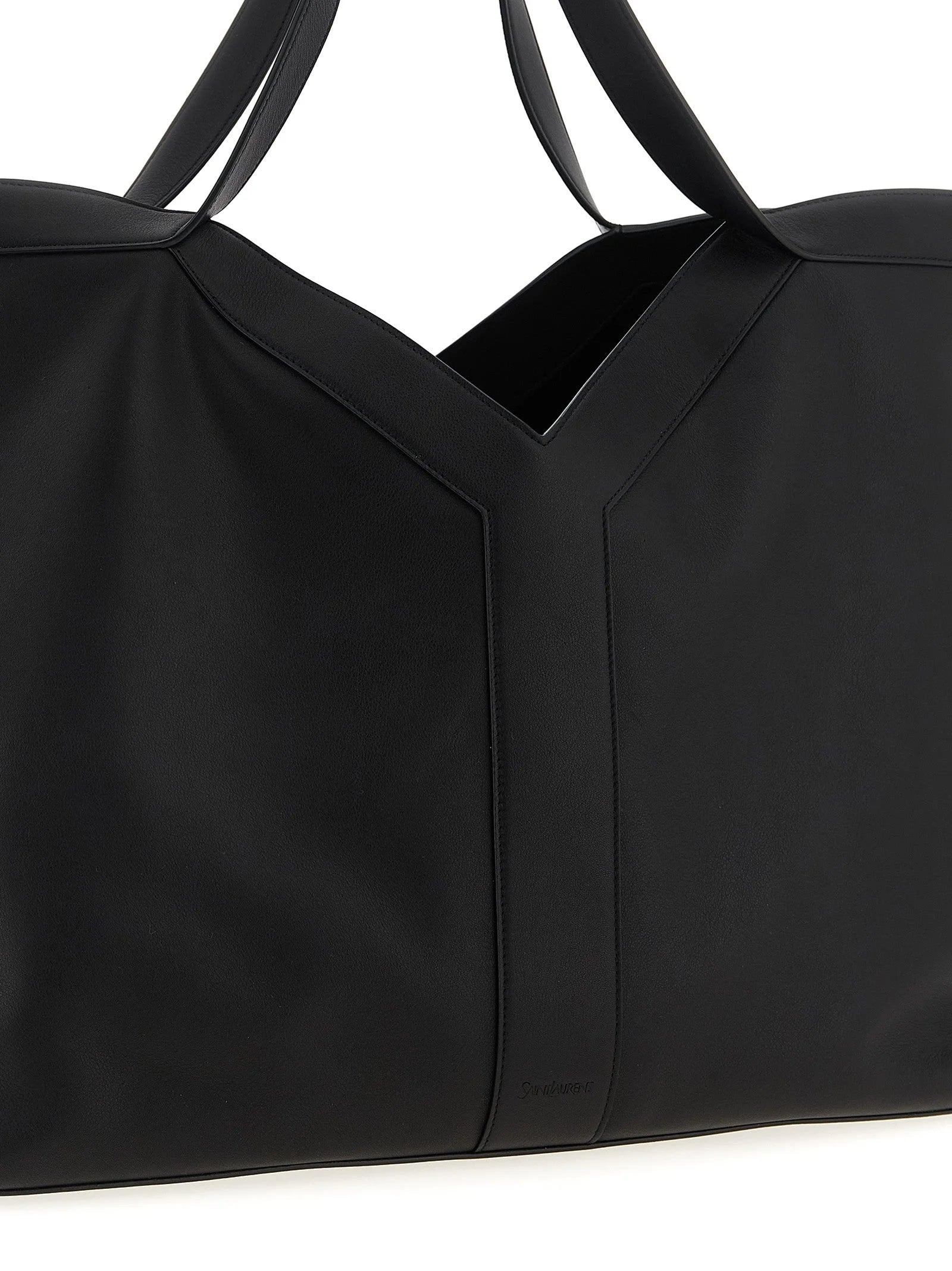 Saint Laurent Black Calfskin Tote Bag