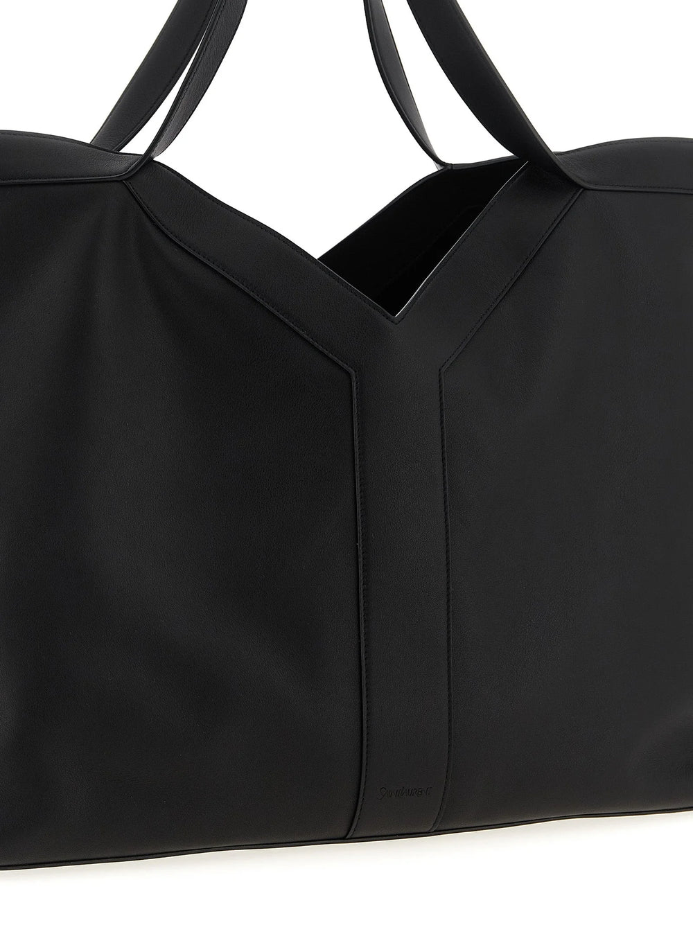 Saint Laurent Black Calfskin Tote Bag