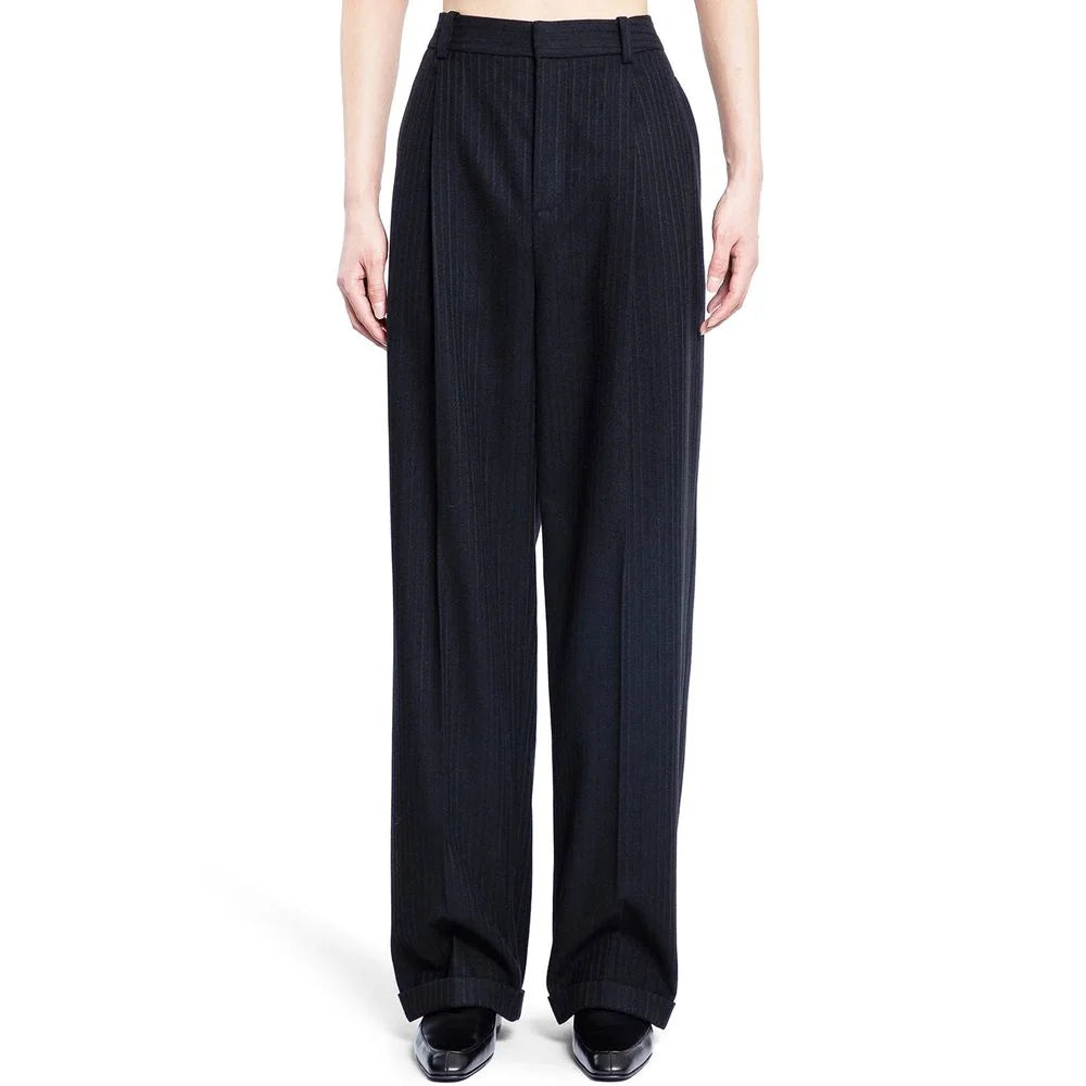 Saint Laurent Black Cashmere Casual Pants - IT52 | XL