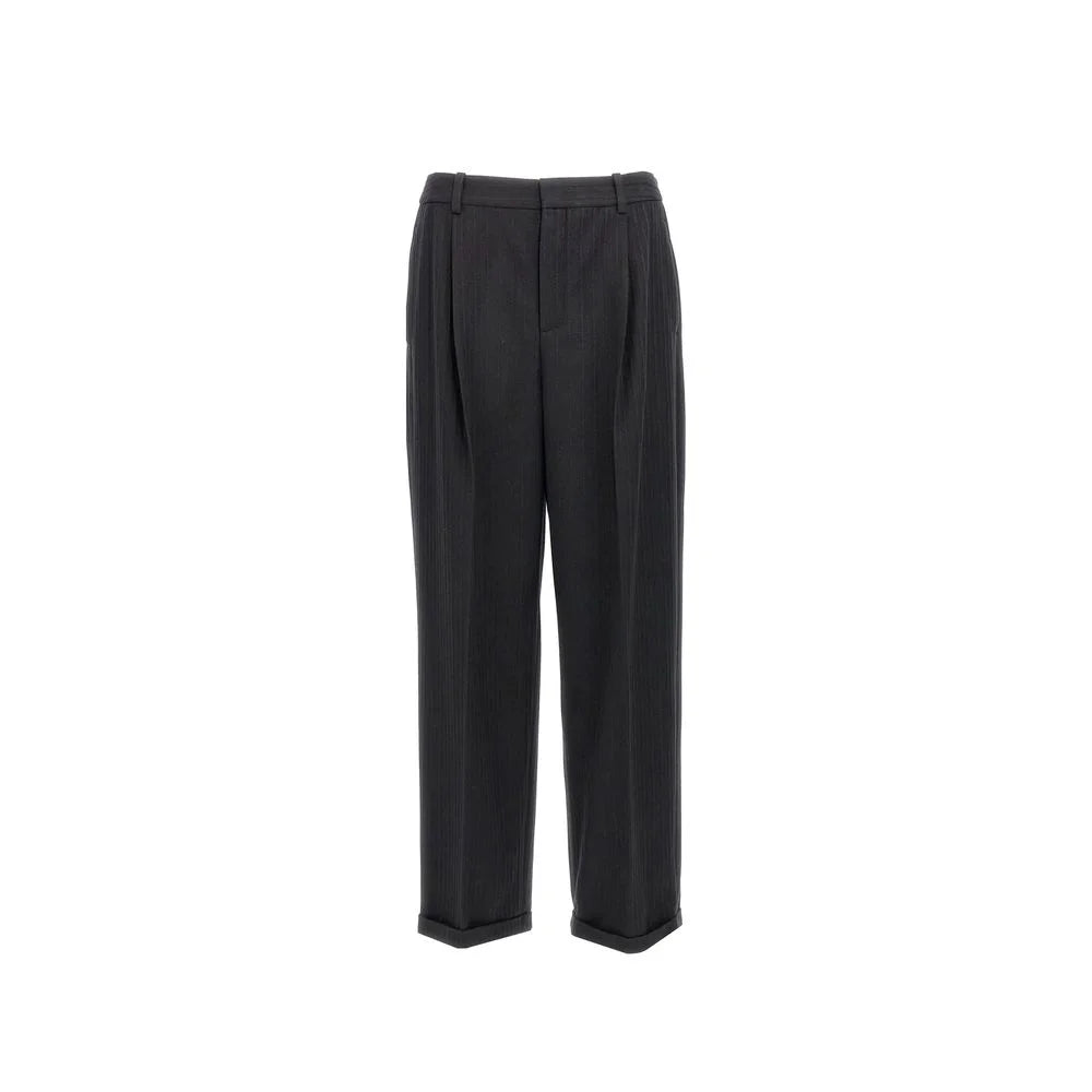 Saint Laurent Black Cashmere Casual Pants - IT52 | XL