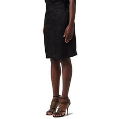 Saint Laurent Black Copper Midi Skirt