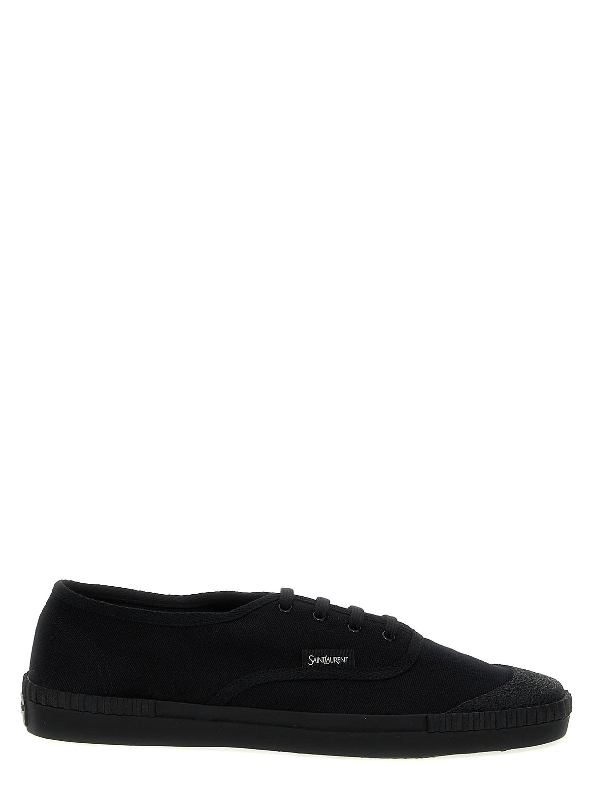 Saint Laurent Black Cotton Low Top Sneakers