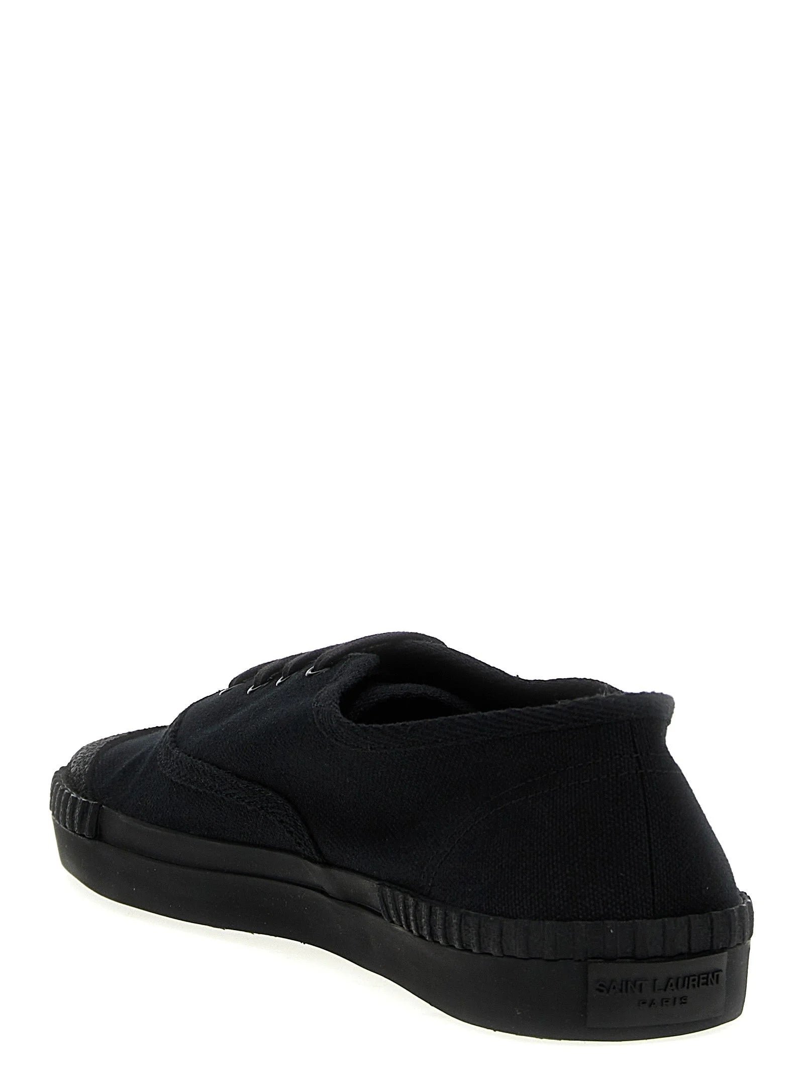 Saint Laurent Black Cotton Low Top Sneakers