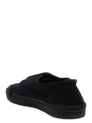 Saint Laurent Black Cotton Low Top Sneakers