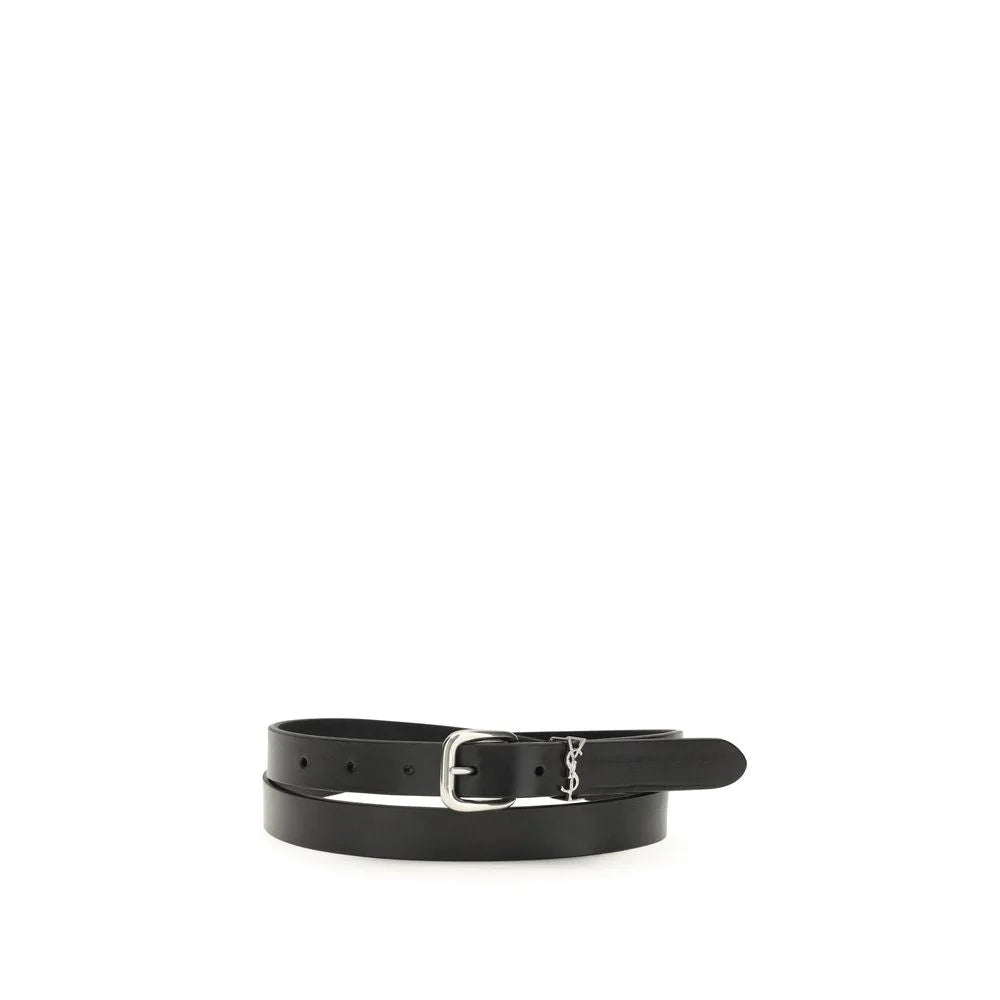 Saint Laurent Black Cotton Regular Belt