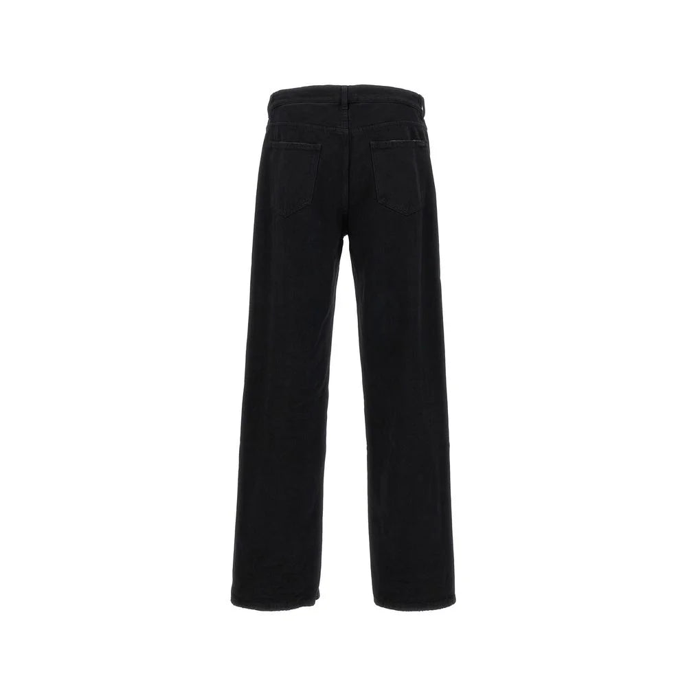 Saint Laurent Black Cotton Relaxed Fit Jeans - W25 | IT39