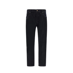 Saint Laurent Black Cotton Relaxed Fit Jeans - W30