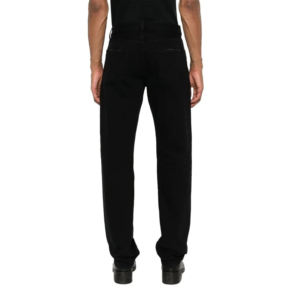Saint Laurent Black Cotton Relaxed Fit Jeans - W30