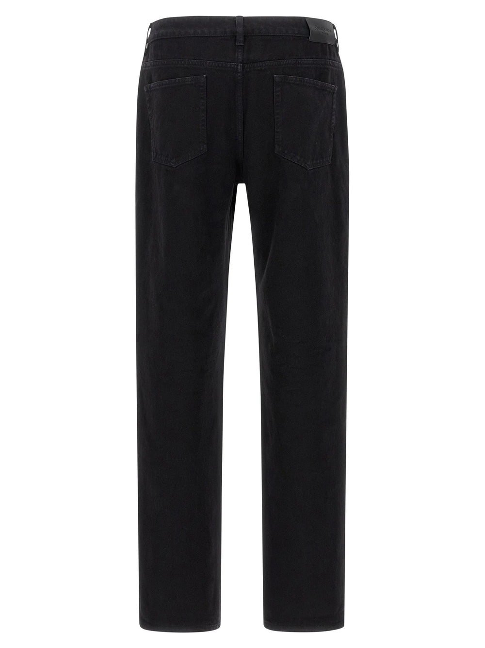 Saint Laurent Black Cotton Straight-Leg Jeans