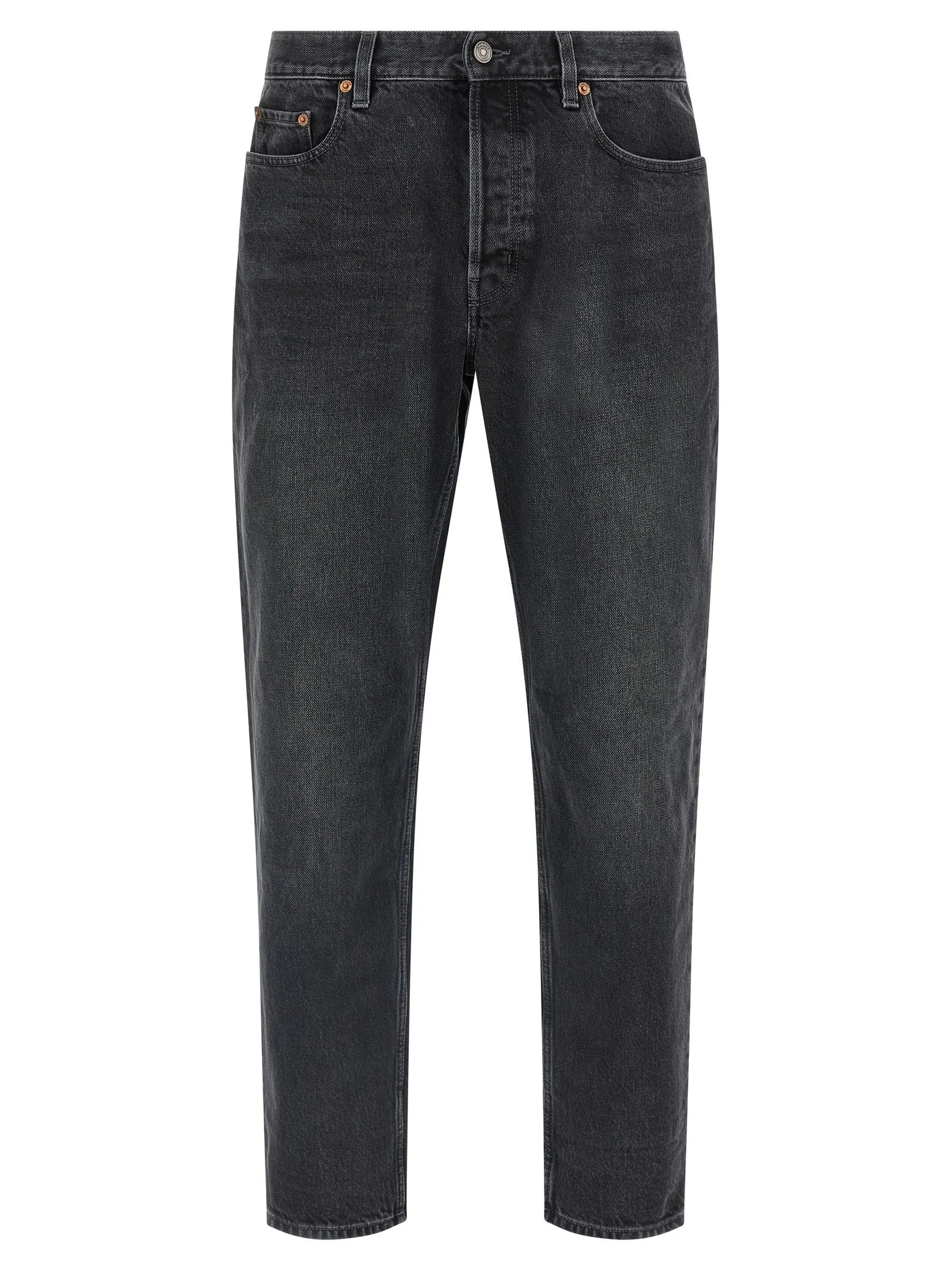 Saint Laurent Sort Bomuldsskjorte med lige ben