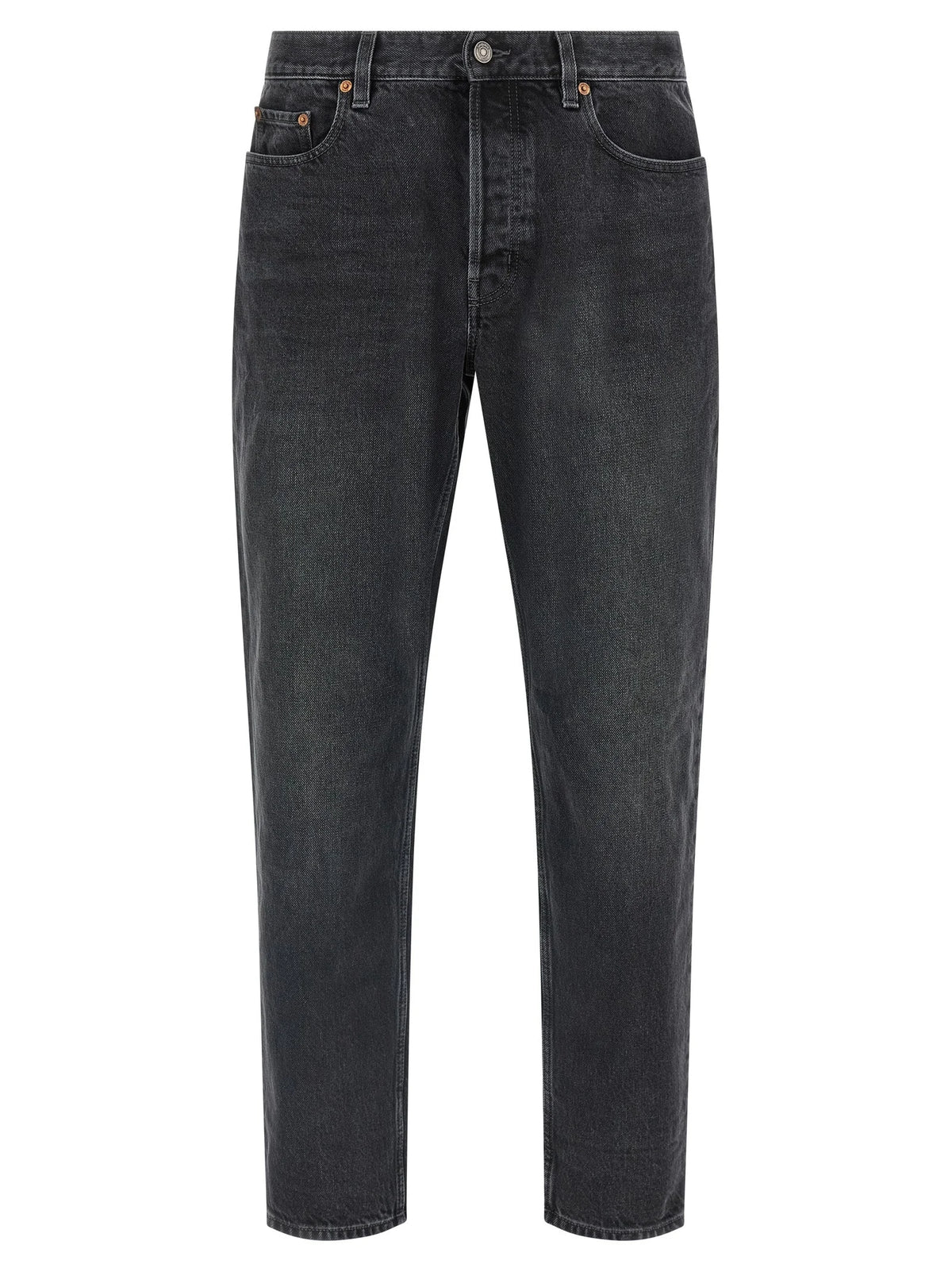 Saint Laurent Sort Bomuldsskjorte med lige ben
