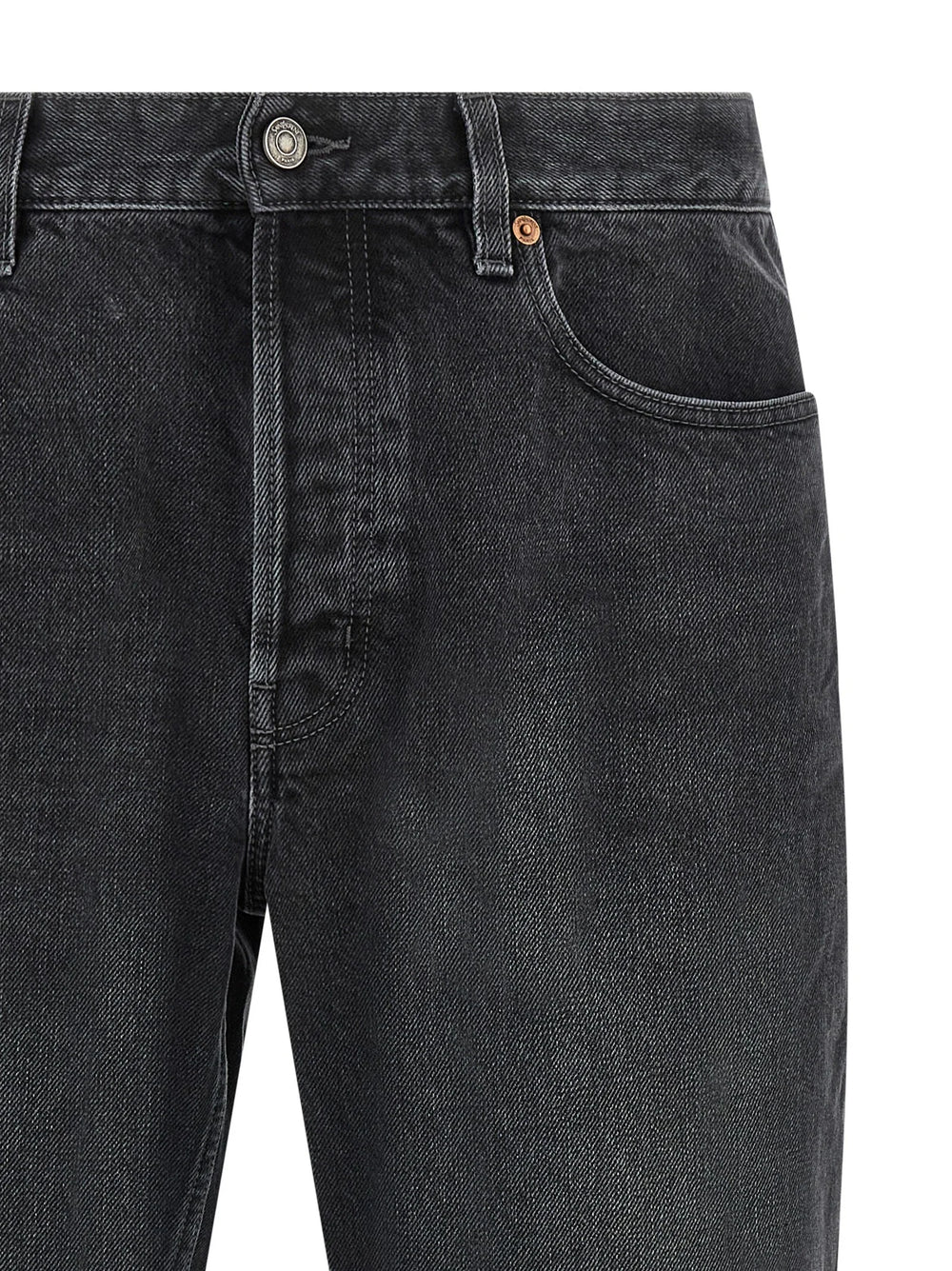Saint Laurent Sort Bomuldsskjorte med lige ben