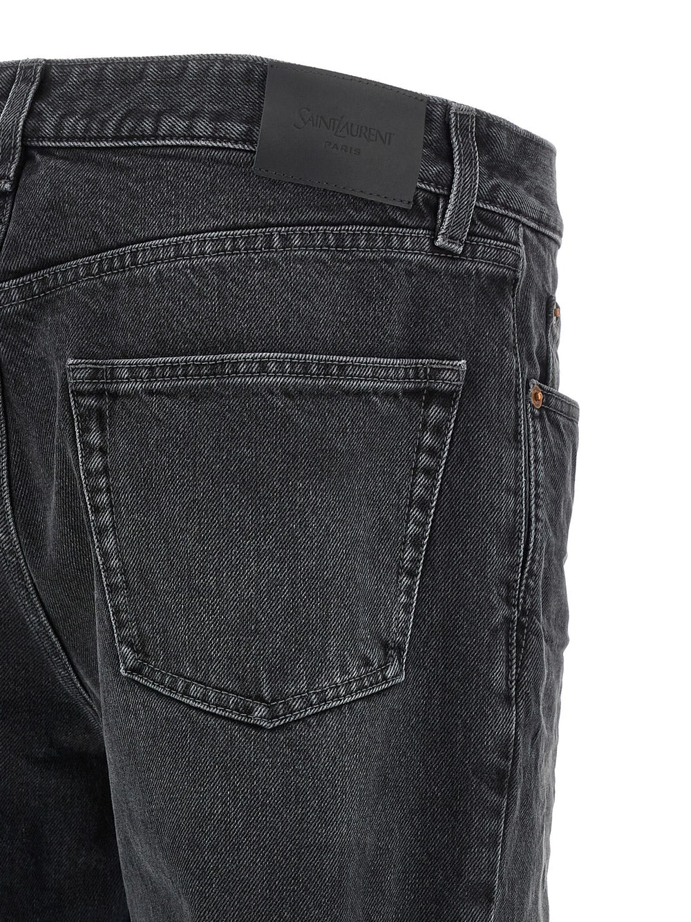 Saint Laurent Sort Bomuldsskjorte med lige ben