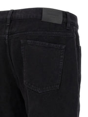 Saint Laurent Black Cotton Straight-Leg Jeans