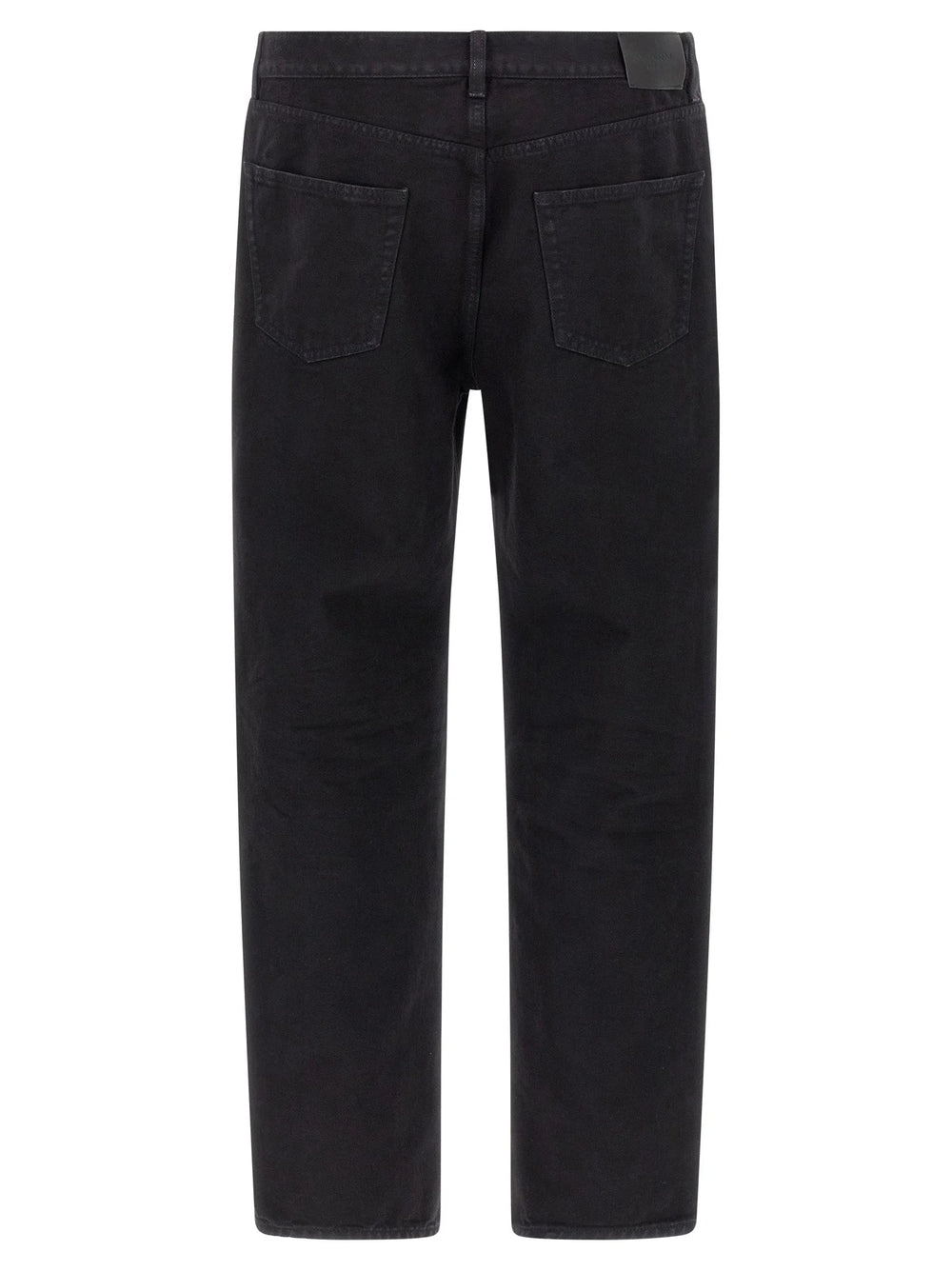 Saint Laurent Black Cotton Straight-Leg Jeans