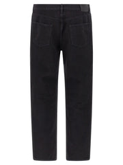 Saint Laurent Black Cotton Straight-Leg Jeans